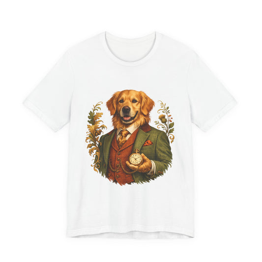 Golden Retriever Gentleman T‑Shirt — Vintage Dog Portrait Tee