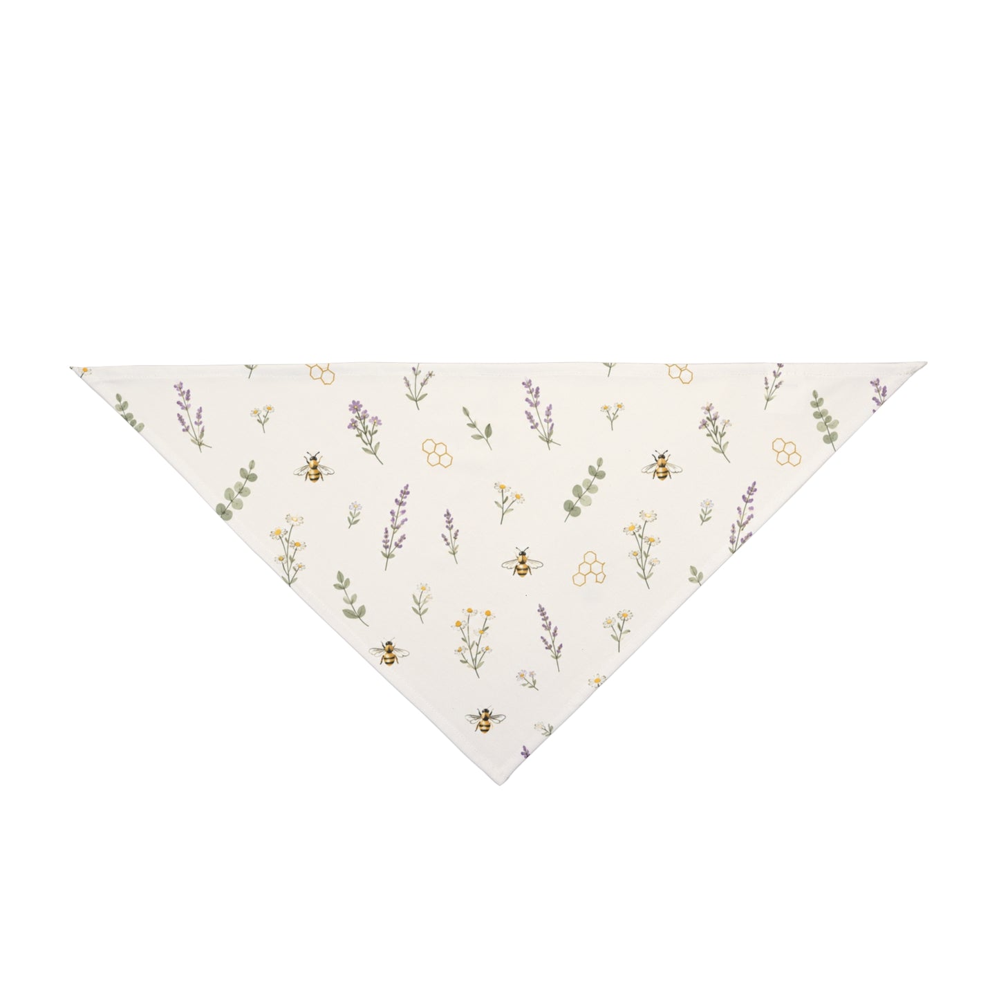 Floral Lavender Sprig Pet Bandana — Soft Pastel Botanical Dog & Cat Accessory