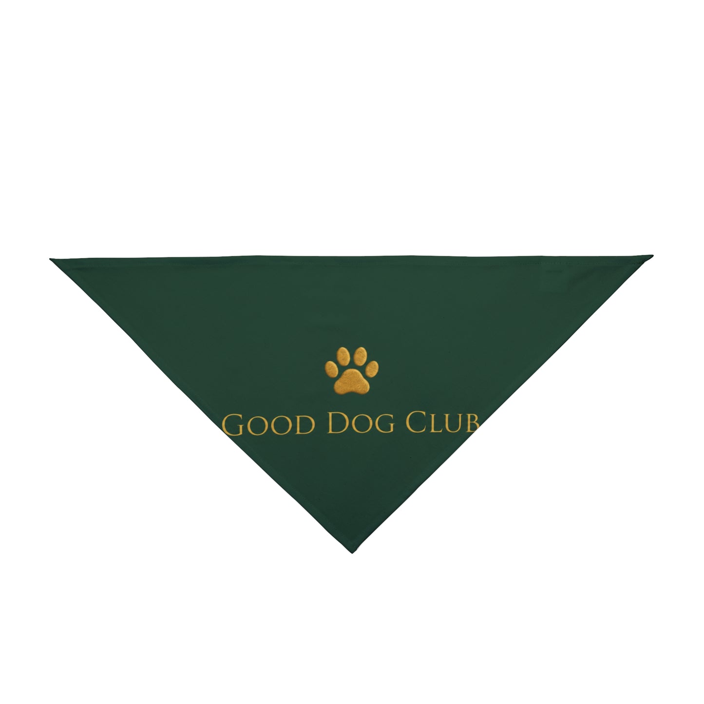 Good Dog Club Pet Bandana — Green Paw Print Dog Scarf