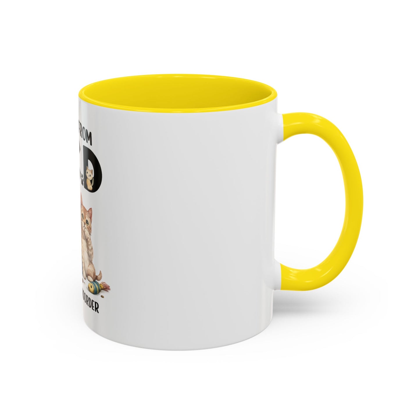 I Suffer From OCD (Obsessive Cat Disorder) Accent Coffee Mug - Cute Cat Lover Gift