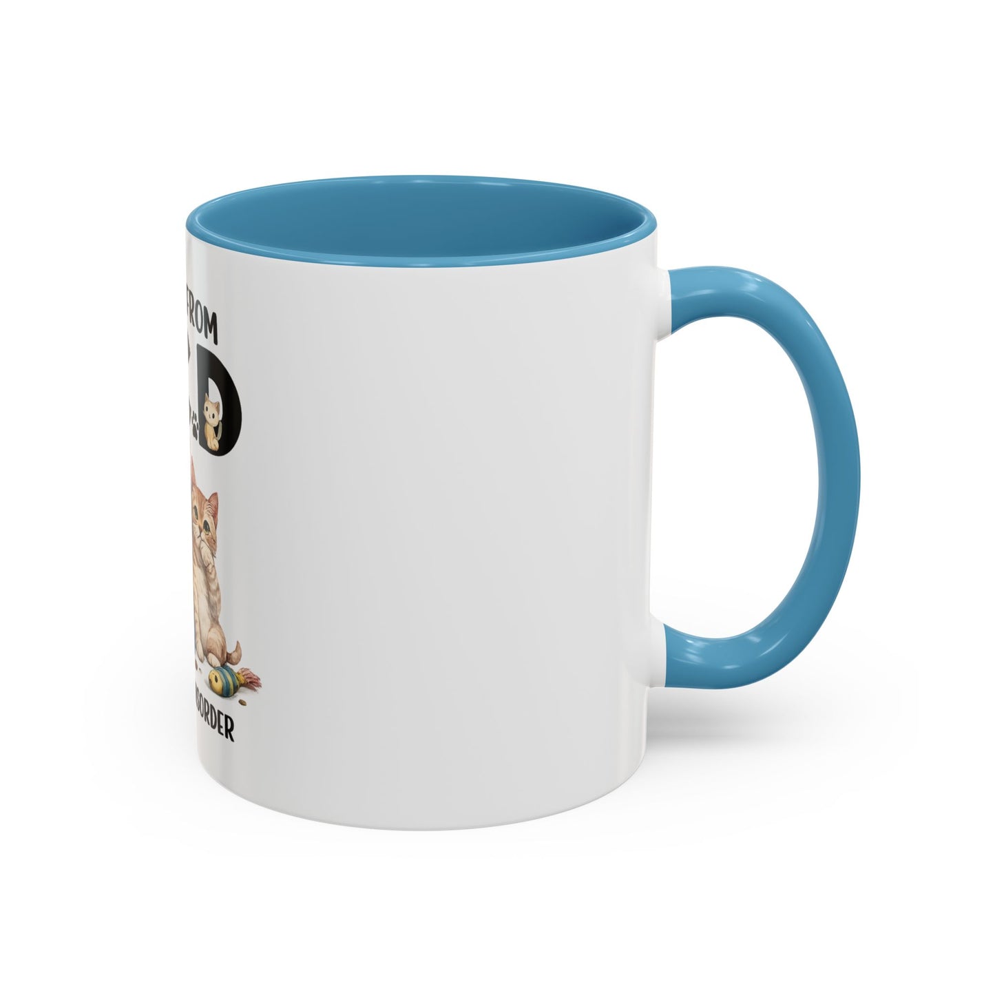 I Suffer From OCD (Obsessive Cat Disorder) Accent Coffee Mug - Cute Cat Lover Gift