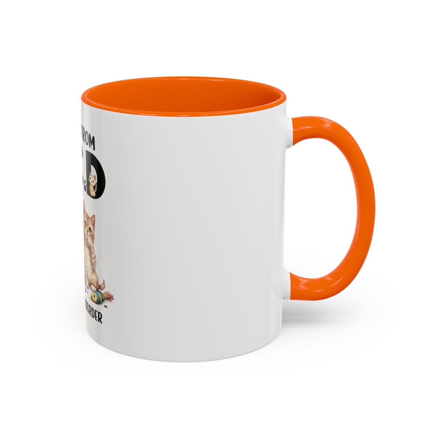 I Suffer From OCD (Obsessive Cat Disorder) Accent Coffee Mug - Cute Cat Lover Gift