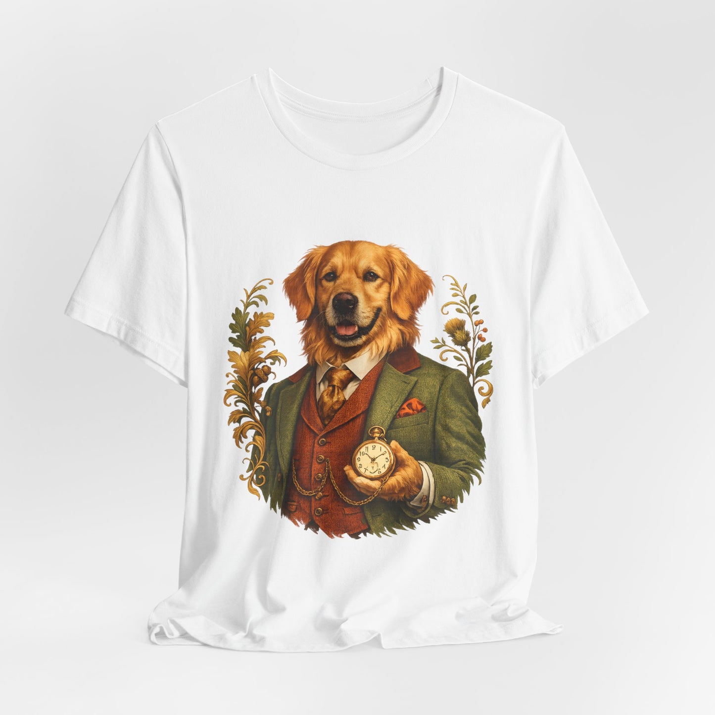 Golden Retriever Gentleman T‑Shirt — Vintage Dog Portrait Tee