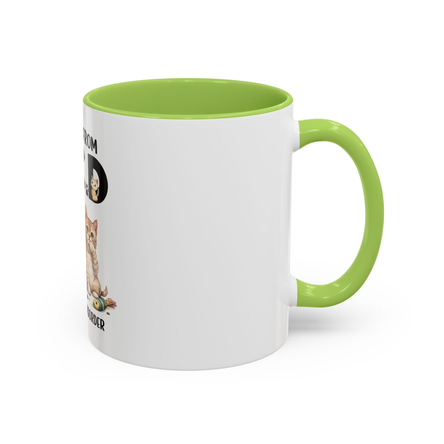 I Suffer From OCD (Obsessive Cat Disorder) Accent Coffee Mug - Cute Cat Lover Gift