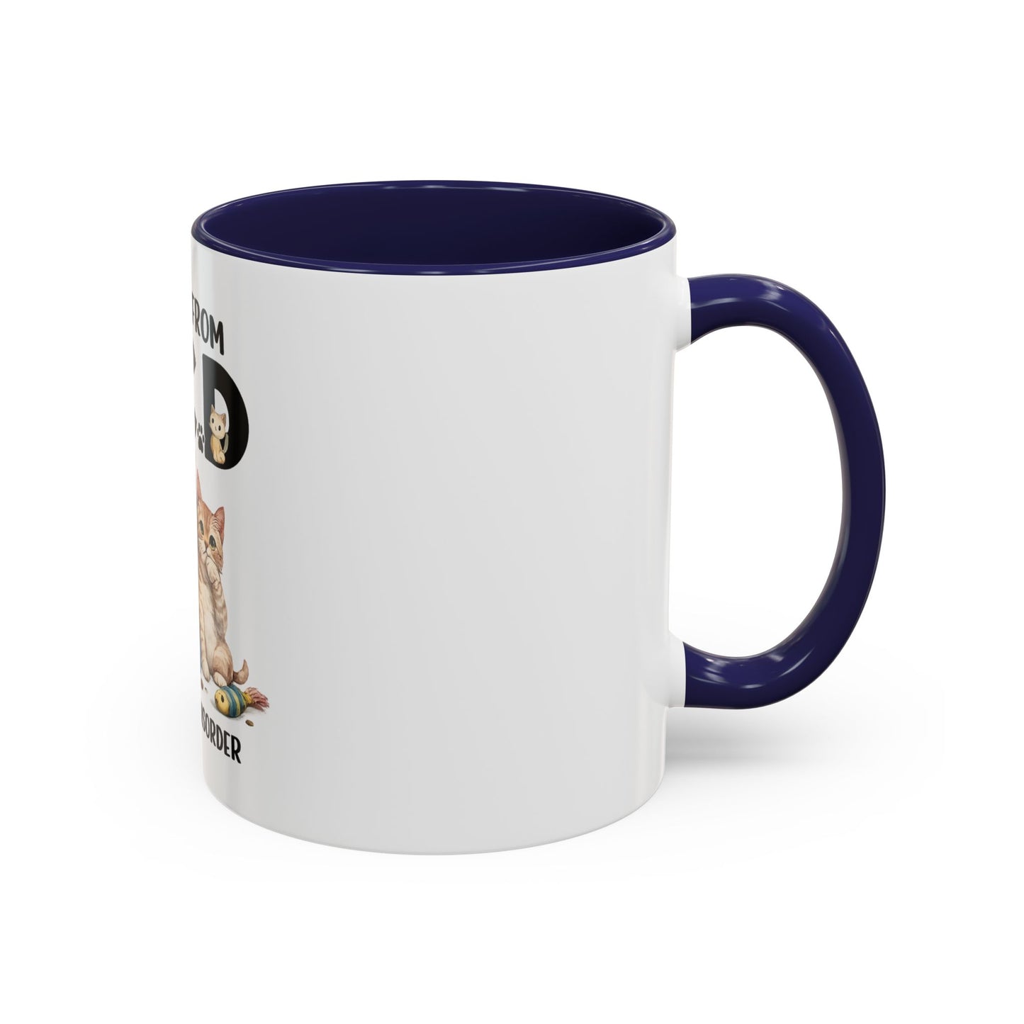 I Suffer From OCD (Obsessive Cat Disorder) Accent Coffee Mug - Cute Cat Lover Gift