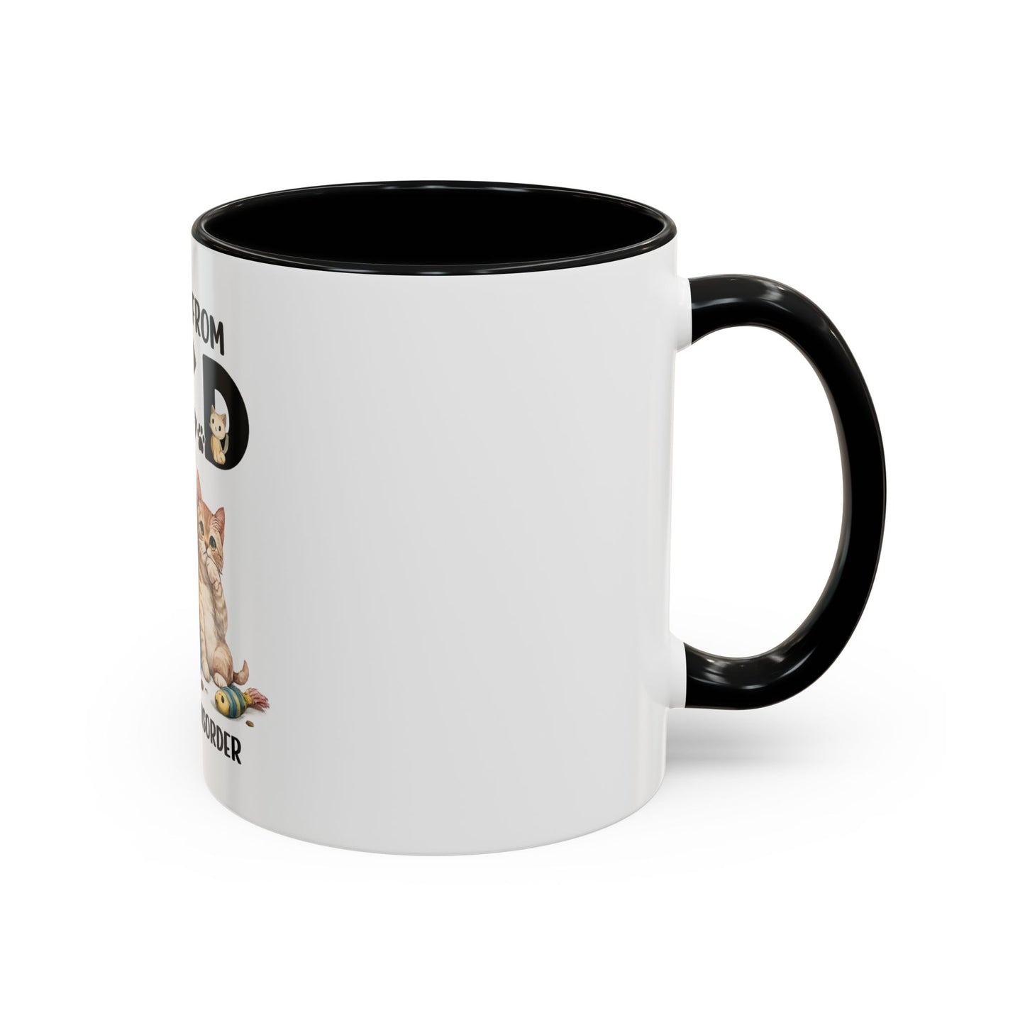 I Suffer From OCD (Obsessive Cat Disorder) Accent Coffee Mug - Cute Cat Lover Gift