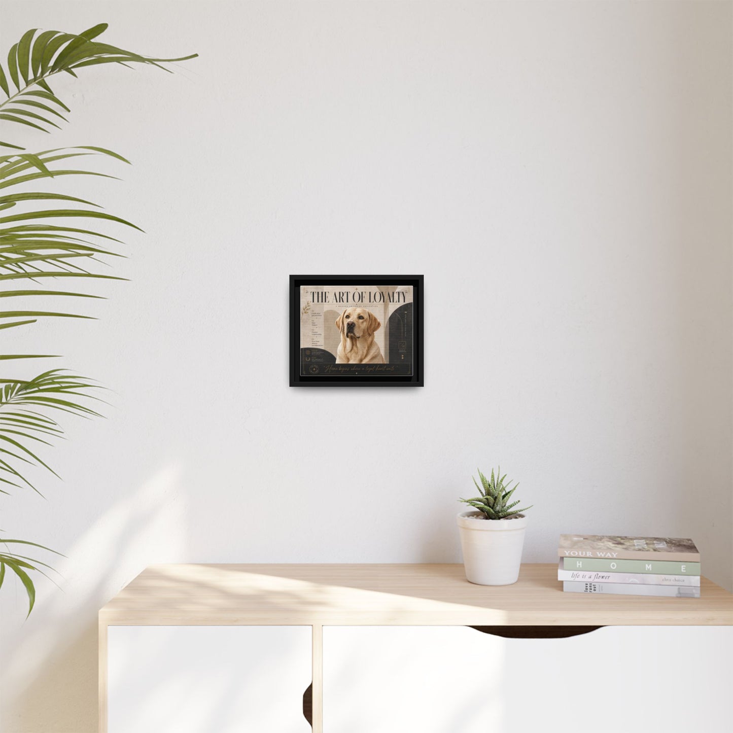 The Art of Loyalty Framed Canvas Print — Labrador Decorative Wall Art