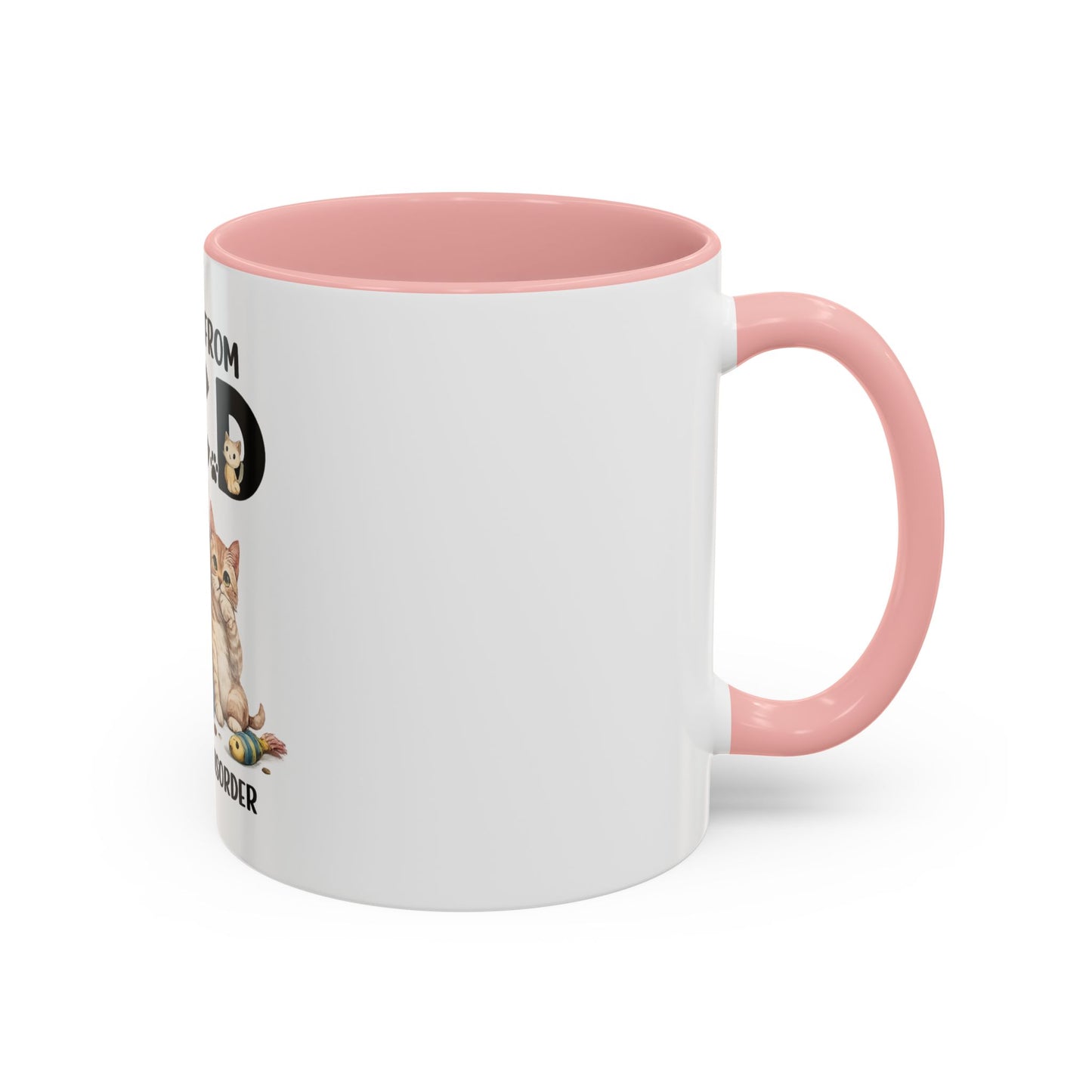 I Suffer From OCD (Obsessive Cat Disorder) Accent Coffee Mug - Cute Cat Lover Gift