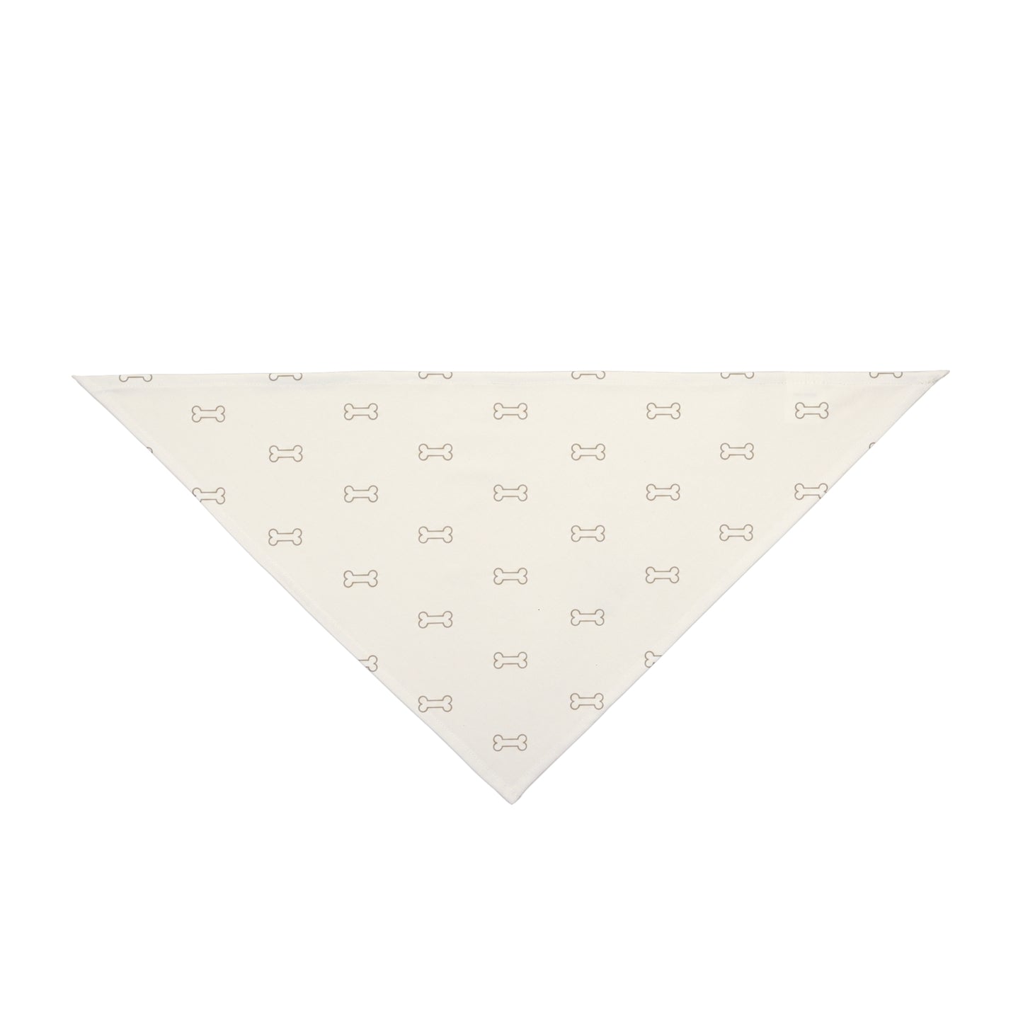 Neutral Bone Print Pet Bandana — Lightweight Triangle Scarf for Dogs & Cats