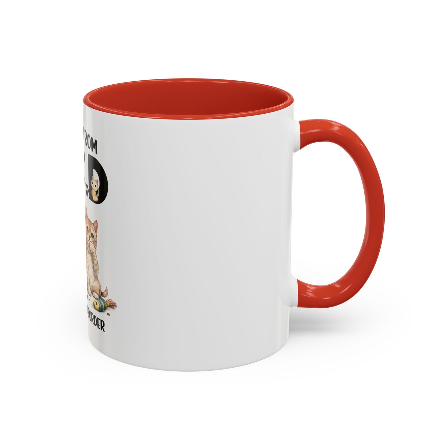 I Suffer From OCD (Obsessive Cat Disorder) Accent Coffee Mug - Cute Cat Lover Gift
